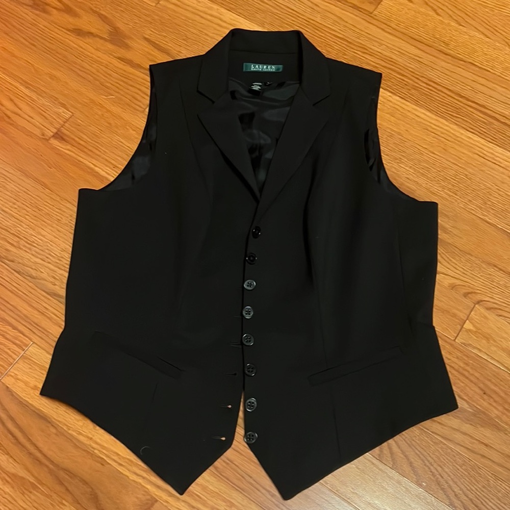 Get vested! Ralph Lauren size “L” vest- black. Perfect  staple for any season.